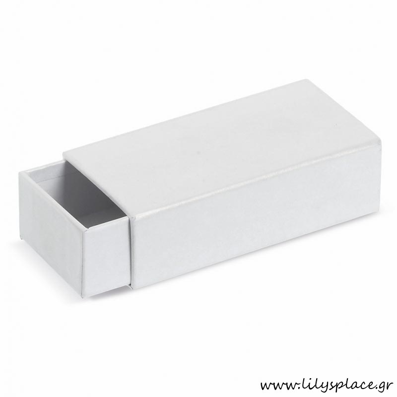 Κουτί χάρτινο συρόμενο σπιρτόκουτο λευκό