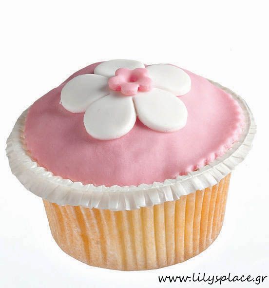 Cupcake με λουλούδι