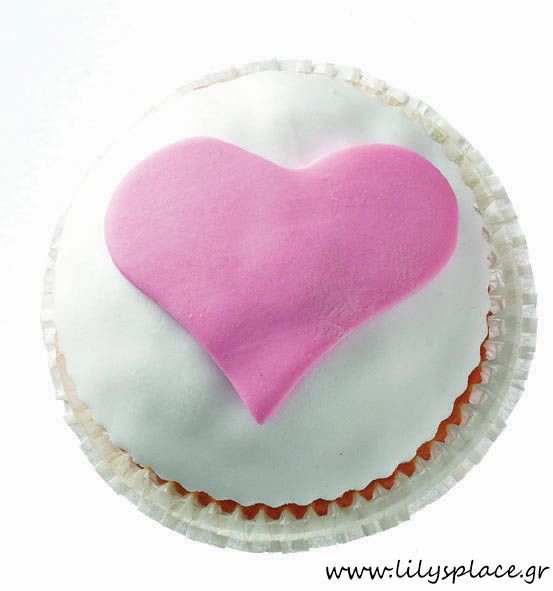 Cupcake με καρδιά