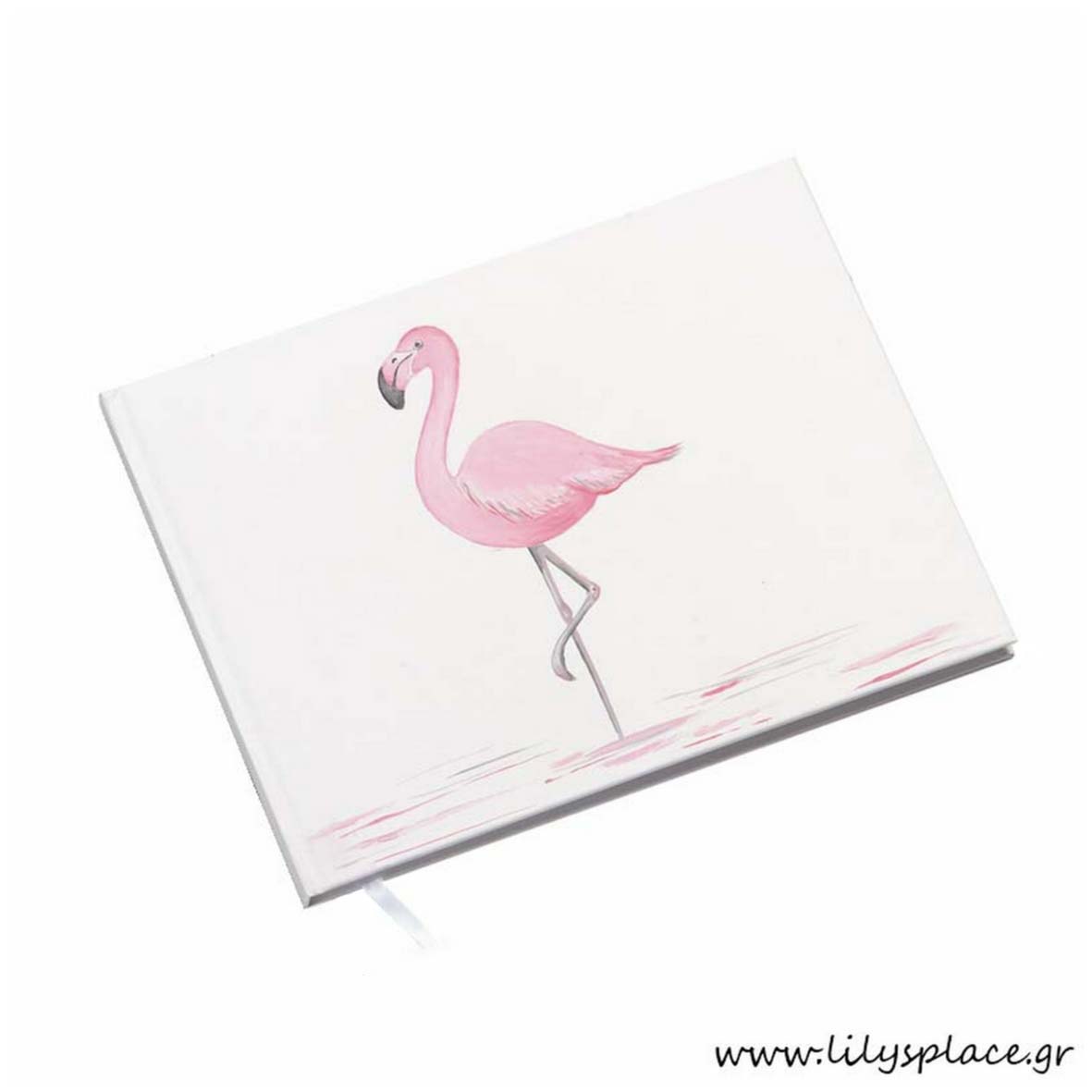 Βιβλίο ευχών βάπτισης με θέμα Flamingo
