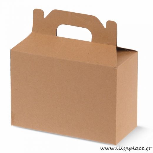 Κουτί χάρτινο βαλιτσάκι με χεράκι craft