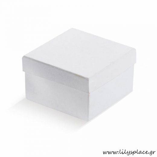 Κουτί χάρτινο τετράγωνο λευκό